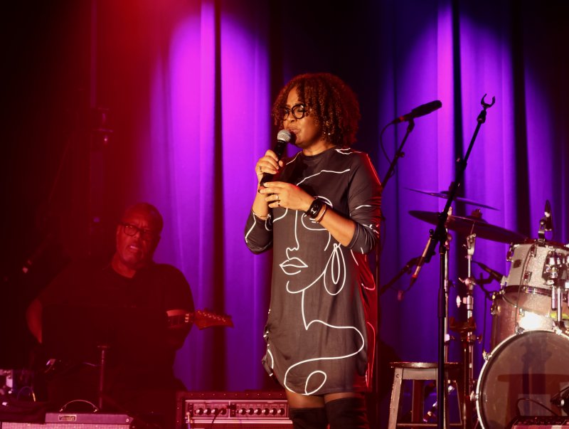 Lori Williams performs at the jazz festival finale.
